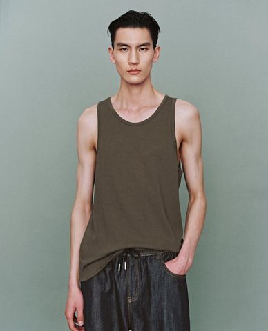  URBAN REVIVO - Áo ba lỗ nam cổ tròn hiện đại 