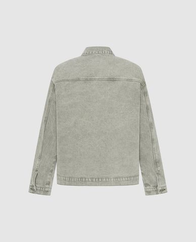  URBAN REVIVO - Áo khoác denim nam phối túi cá tính 