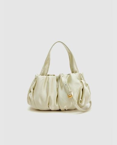  URBAN REVIVO - Túi đeo vai nữ phom chữ nhật xếp nếp 