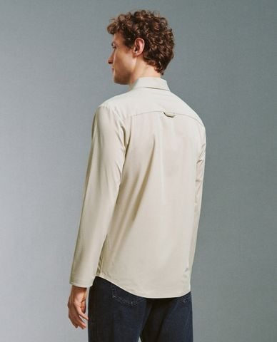  URBAN REVIVO - Áo sơ mi nam cổ bẻ tay dài Button Up Straight 