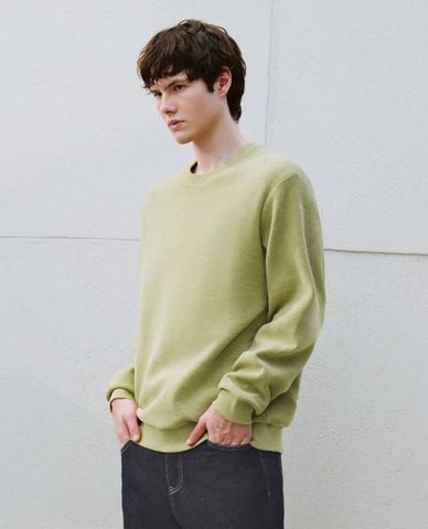  URBAN REVIVO - Áo sweatshirt nam cổ tròn tay dài 