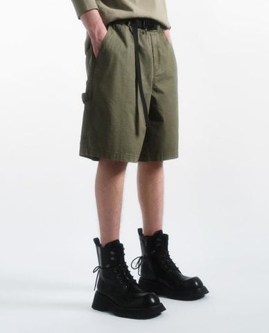  URBAN REVIVO - Quần short nam ống rộng lưng thun Leisure 