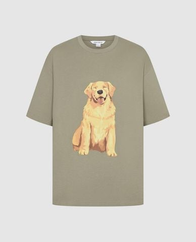  URBAN REVIVO - Áo thun nam cổ tròn tay ngắn 