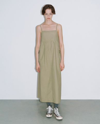  URBAN REVIVO - Đầm hai dây nữ midi thời trang A-Line Cami 