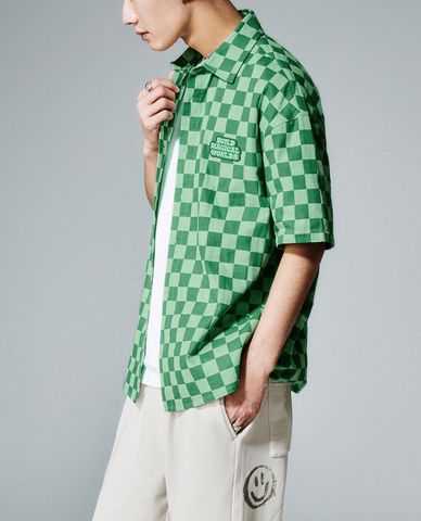  URBAN REVIVO - Áo sơ mi nam hoạ tiết caro 