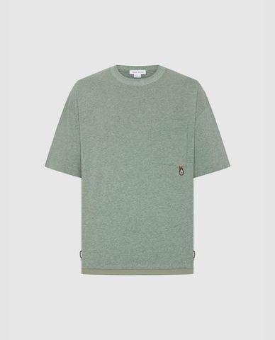  URBAN REVIVO - Áo thun nam cổ tròn tay ngắn hiện đại 