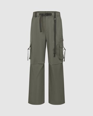  URBAN REVIVO - Quần nam ống rộng phối túi hộp 