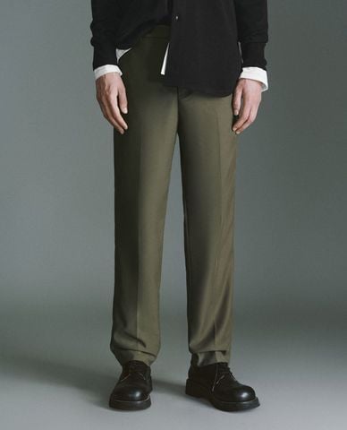  URBAN REVIVO - Quần nam ống đứng hiện đại 