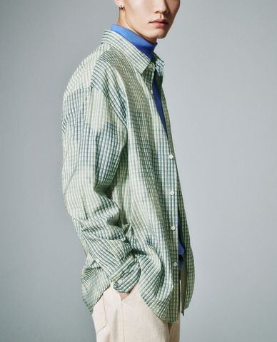  URBAN REVIVO - Áo sơ mi nam tay dài sọc caro 