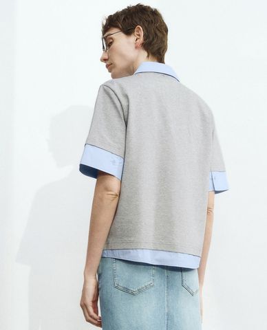  URBAN REVIVO - Áo polo nữ cổ bẻ tay ngắn Loose 