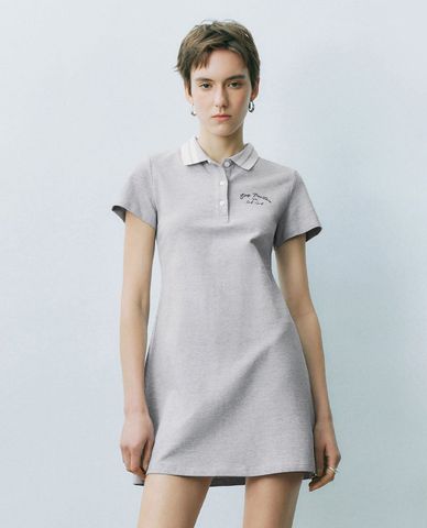  URBAN REVIVO - Đầm polo mini tay ngắn thời trang 