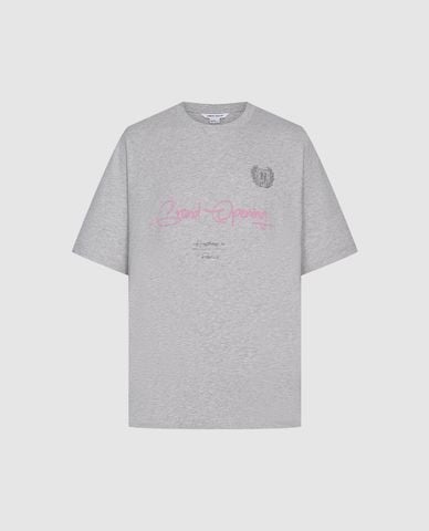  URBAN REVIVO - Áo thun nam cổ tròn tay ngắn hiện đại 