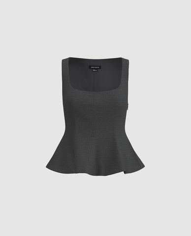  URBAN REVIVO - Áo sát nách nữ cổ vuông dáng xòe 