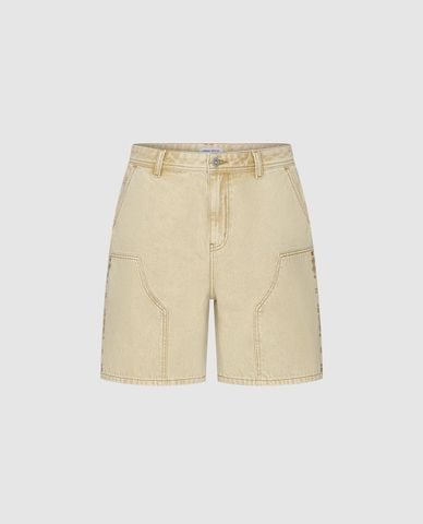  URBAN REVIVO - Quần short jeans nam ngang gối Leisure 