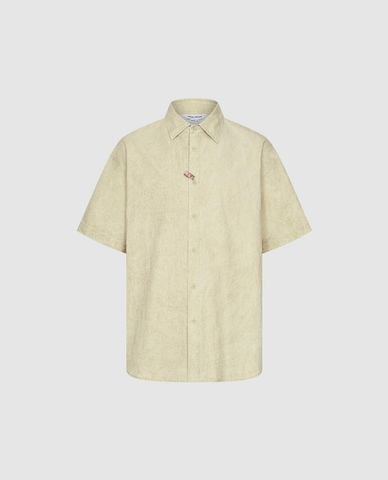  URBAN REVIVO - Áo sơ mi nam cổ bẻ tay ngắn thanh lịch 