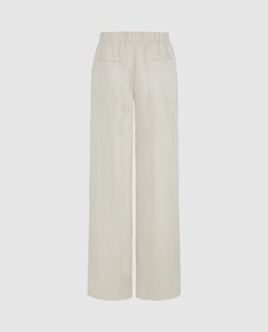  URBAN REVIVO - Quần nữ ống rộng lưng thun Elastic Waist Loose 