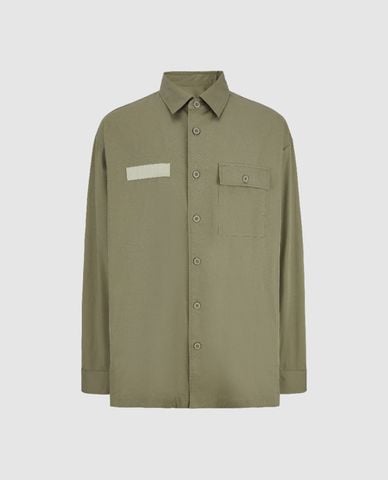  URBAN REVIVO - Áo sơ mi nam cổ bẻ tay dài Button Up Straight 