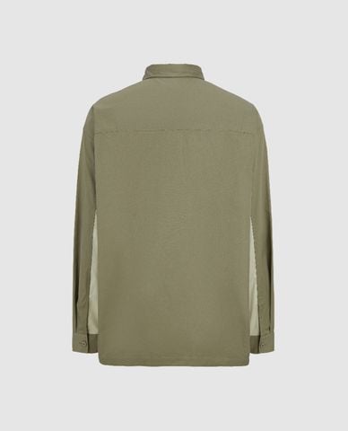  URBAN REVIVO - Áo sơ mi nam cổ bẻ tay dài Button Up Straight 