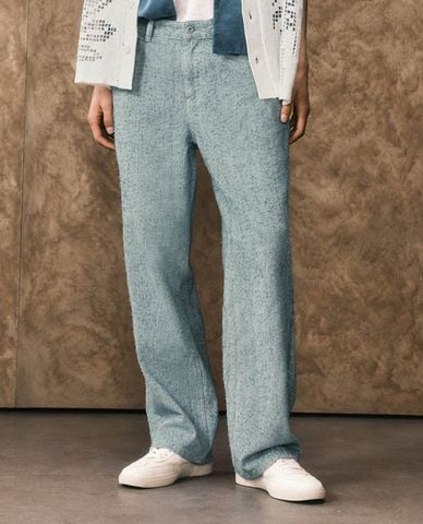  URBAN REVIVO - Quần jeans nam ống rộng thời thượng 