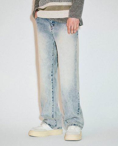  URBAN REVIVO - Quần jeans nam ống đứng thời trang 