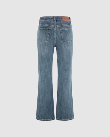  URBAN REVIVO - Quần jeans nữ ống loe hiện đại 