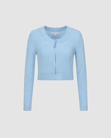  URBAN REVIVO - Áo khoác cardigan nữ phom croptop tay dài 