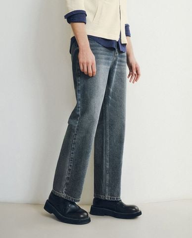  URBAN REVIVO - Quần jeans nam ống đứng thanh lịch 