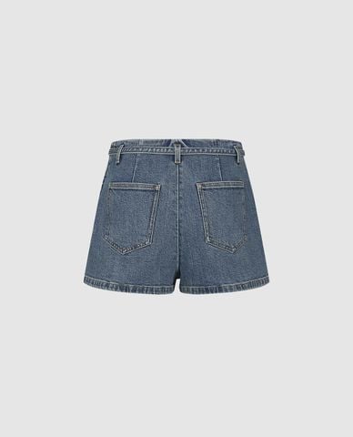  URBAN REVIVO - Quần short giả váy nữ Denim 