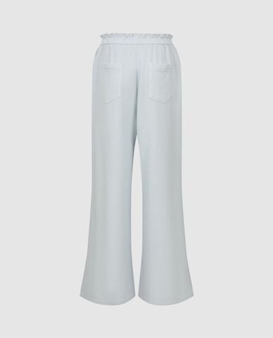  URBAN REVIVO - Quần jeans nữ ống loe lưng thun 