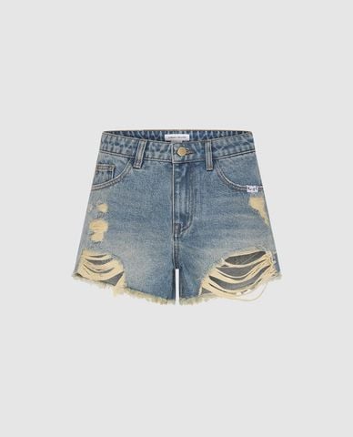  URBAN REVIVO - Quần short jeans nữ Ripped 