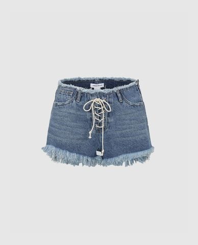  URBAN REVIVO - Quần short jeans nữ Vogue 