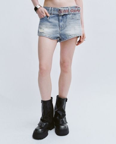  URBAN REVIVO - Quần short jeans nữ Vogue 