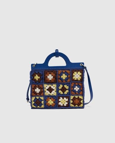  URBAN REVIVO - Túi đeo chéo nữ phom hình vuông Granny 