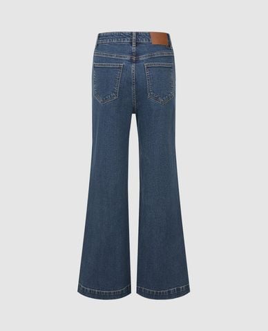  URBAN REVIVO - Quần jeans nữ ống loe cá tính 