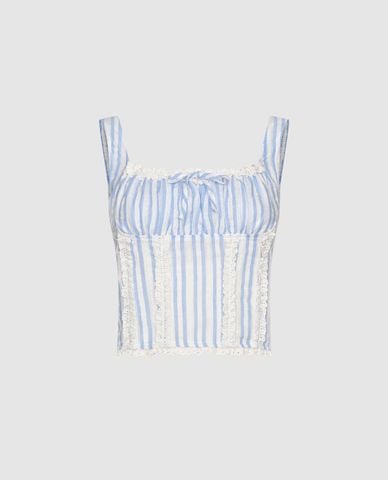  URBAN REVIVO - Áo hai dây nữ Striped Cami 