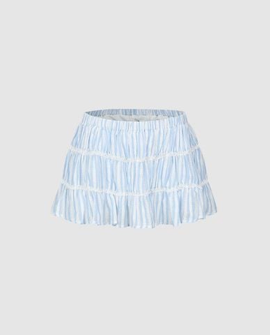  URBAN REVIVO - Chân váy xếp tầng mini A Line 