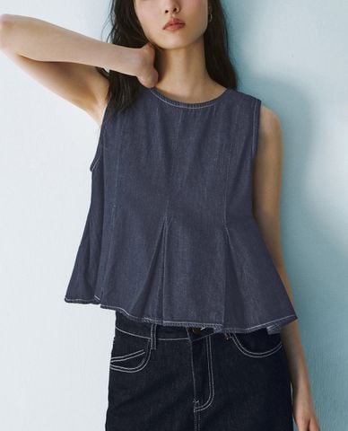  URBAN REVIVO - Áo sát nách nữ cổ tròn trẻ trung 