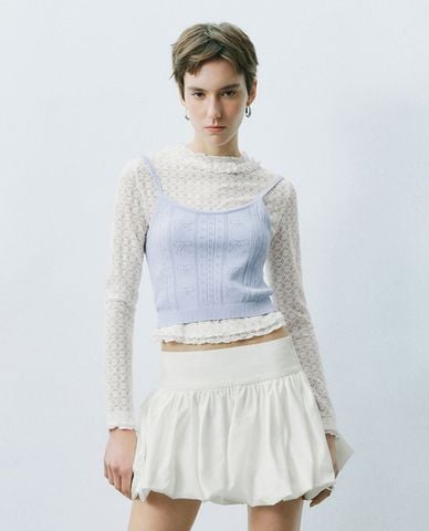  URBAN REVIVO - Áo hai dây nữ phom croptop trẻ trung 