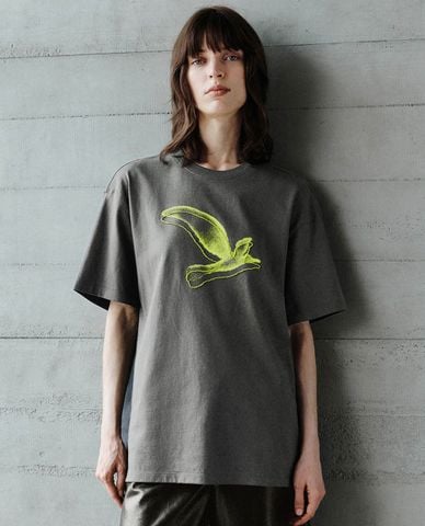  URBAN REVIVO - Áo thun nữ cổ tròn tay ngắn Printed 