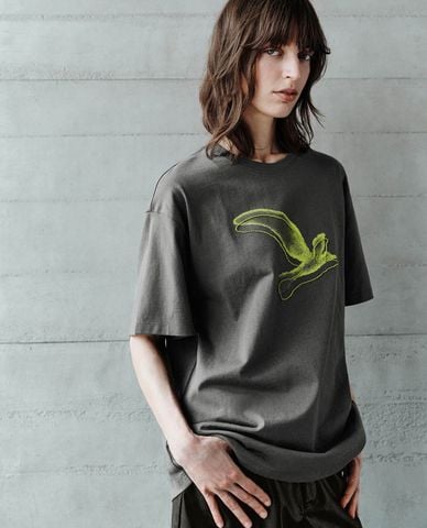  URBAN REVIVO - Áo thun nữ cổ tròn tay ngắn Printed 