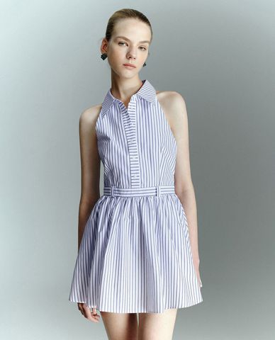  URBAN REVIVO - Đầm sát nách mini kẻ sọc Striped 