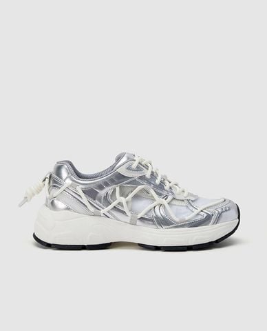  URBAN REVIVO - Giày sneakers nữ cổ thấp hiện đại 