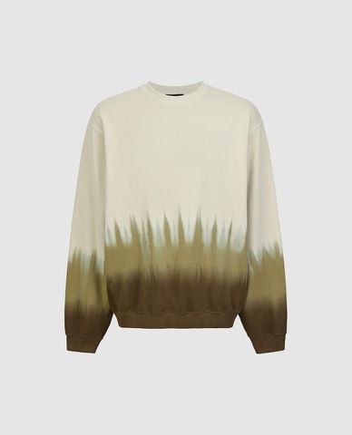  URBAN REVIVO - Áo sweatshirt nam cổ tròn tay dài phối màu độc đáo 