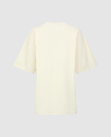  URBAN REVIVO - Áo thun nữ cổ tròn tay ngắn in hình 