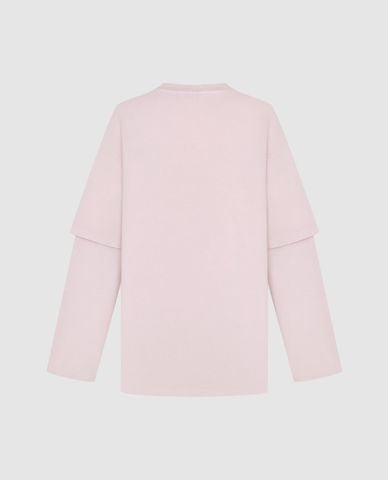  URBAN REVIVO - Áo thun nữ cổ tròn tay dài hiện đại Printed Loose 