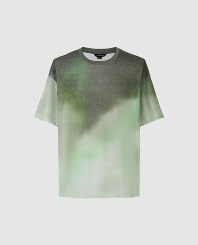  URBAN REVIVO - Áo thun nam cổ tròn tay ngắn Gradient 