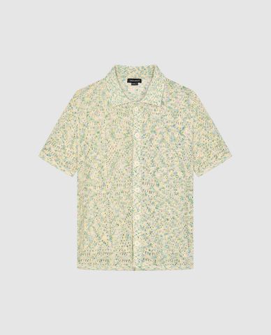  URBAN REVIVO - Áo sơ mi nam cổ bẻ tay ngắn 