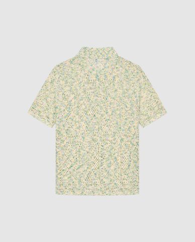  URBAN REVIVO - Áo sơ mi nam cổ bẻ tay ngắn 