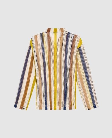  URBAN REVIVO - Áo sơ mi nam cổ bẻ tay dài kẻ sọc 