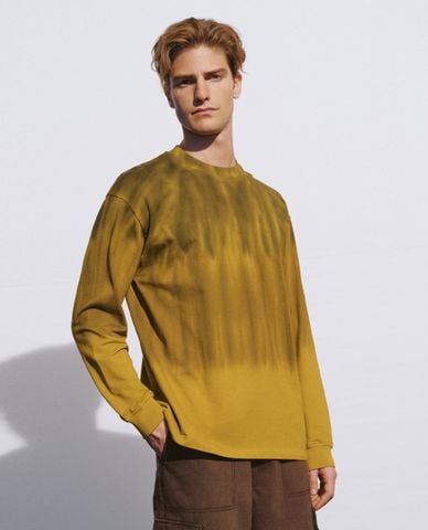  URBAN REVIVO - Áo sweatshirt nam cổ tròn tay dài Printed Loose 